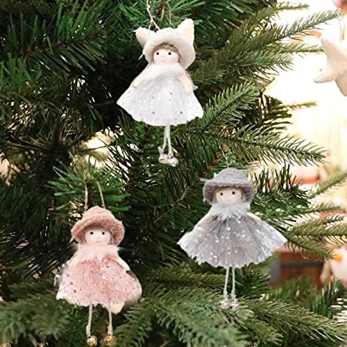 3 Pcs Angel Doll Pendants Festive Hanging Ornaments for Christmas and Holidays