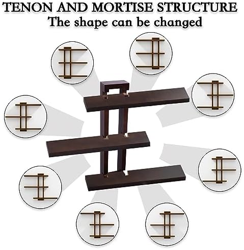 Variable Floating Shelves Wood Set of 3 - Dark Walnut