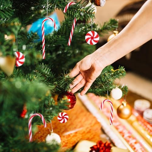 Naler 24pcs Candy Cane Christmas Ornaments Set