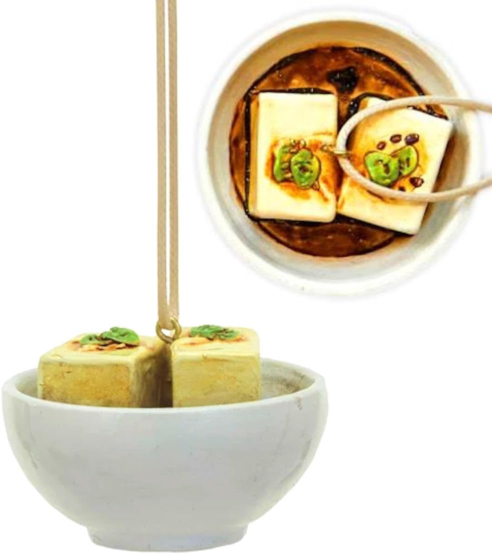 The Bridge Collection Tofu Bowl Ornament - Miniature Resin Christmas Decoration