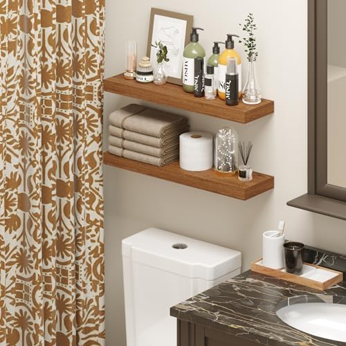 BAMEOS 24x6 Wall Shelf Set with 2 Shelves