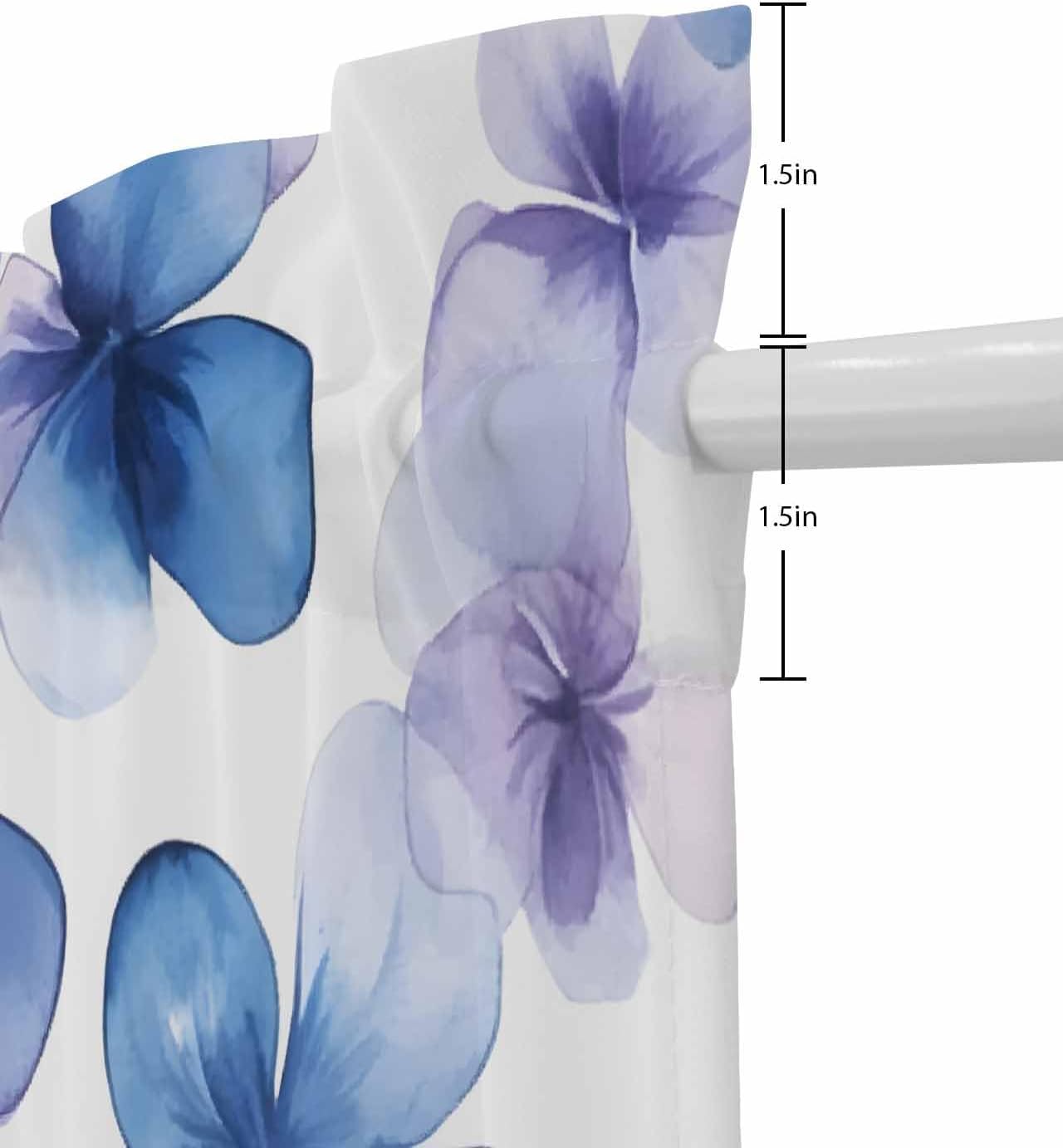 PANJINEXT Door Curtains 54x40 Sheer Panel with Tiebacks