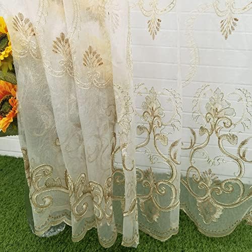 PureAqu Luxury Sheer Curtains 84 Inches for Bedroom Windows