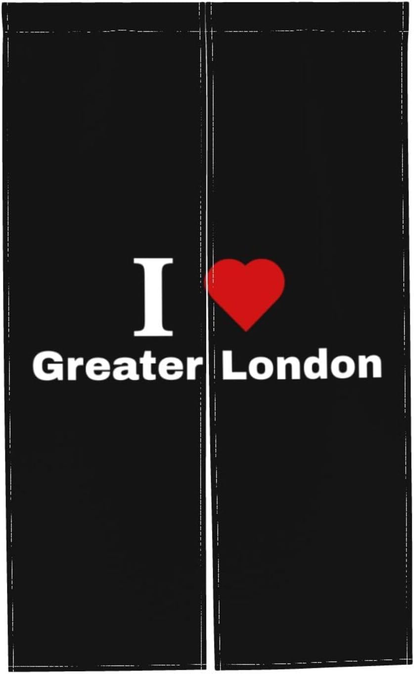 I Love Greater London Blackout Curtain Panels 34x56in Door Covering