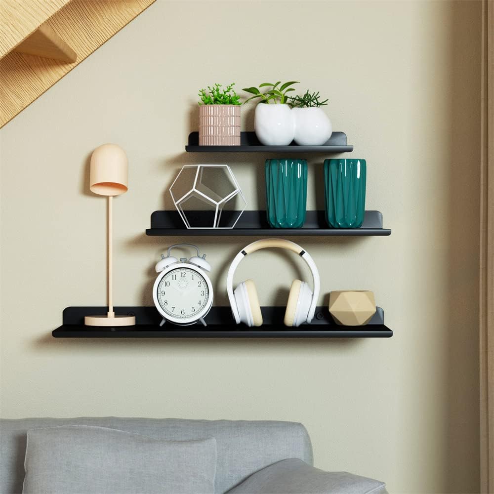 Alonsoo Stainless Steel Floating Shelves Organizer 3 Pack