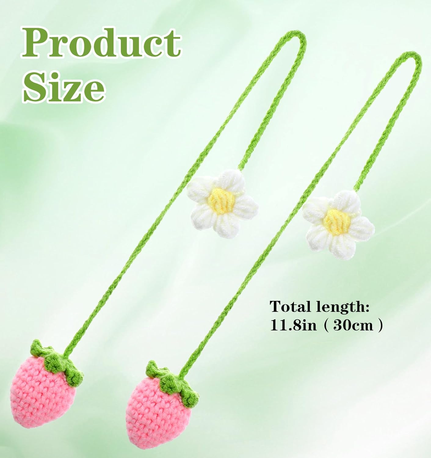 Strawberry Decor Car 2-Pack - Cute Aesthetic Hanging Ornaments