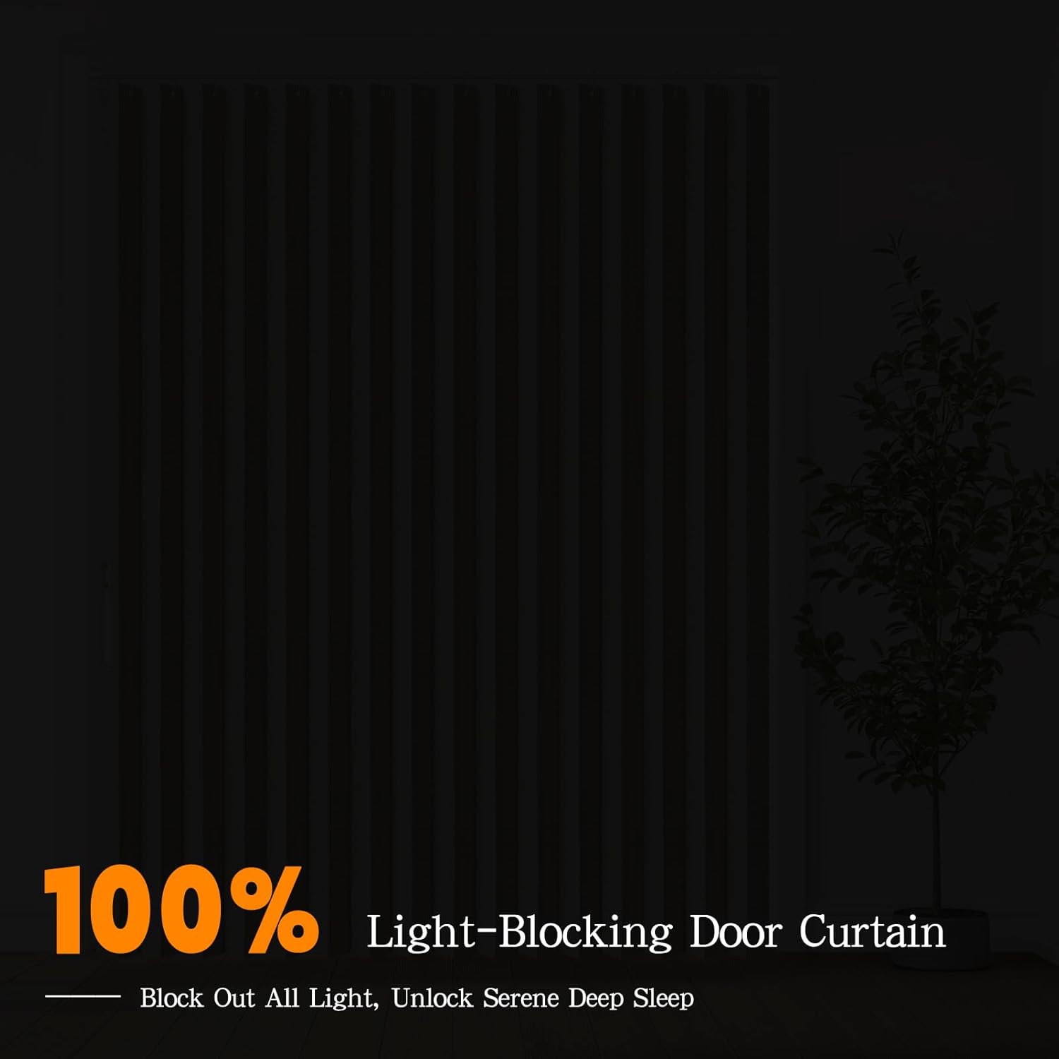 Jilron Accordian Door Curtain Blackout 1 Panel Off White