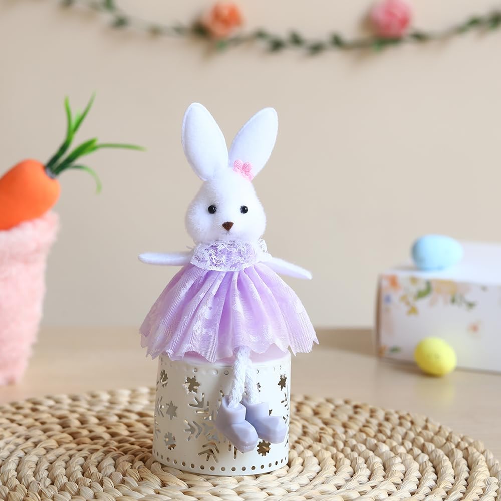 5PCS 688 Inch Happy Easter Bunny Hanging Ornament Decorations