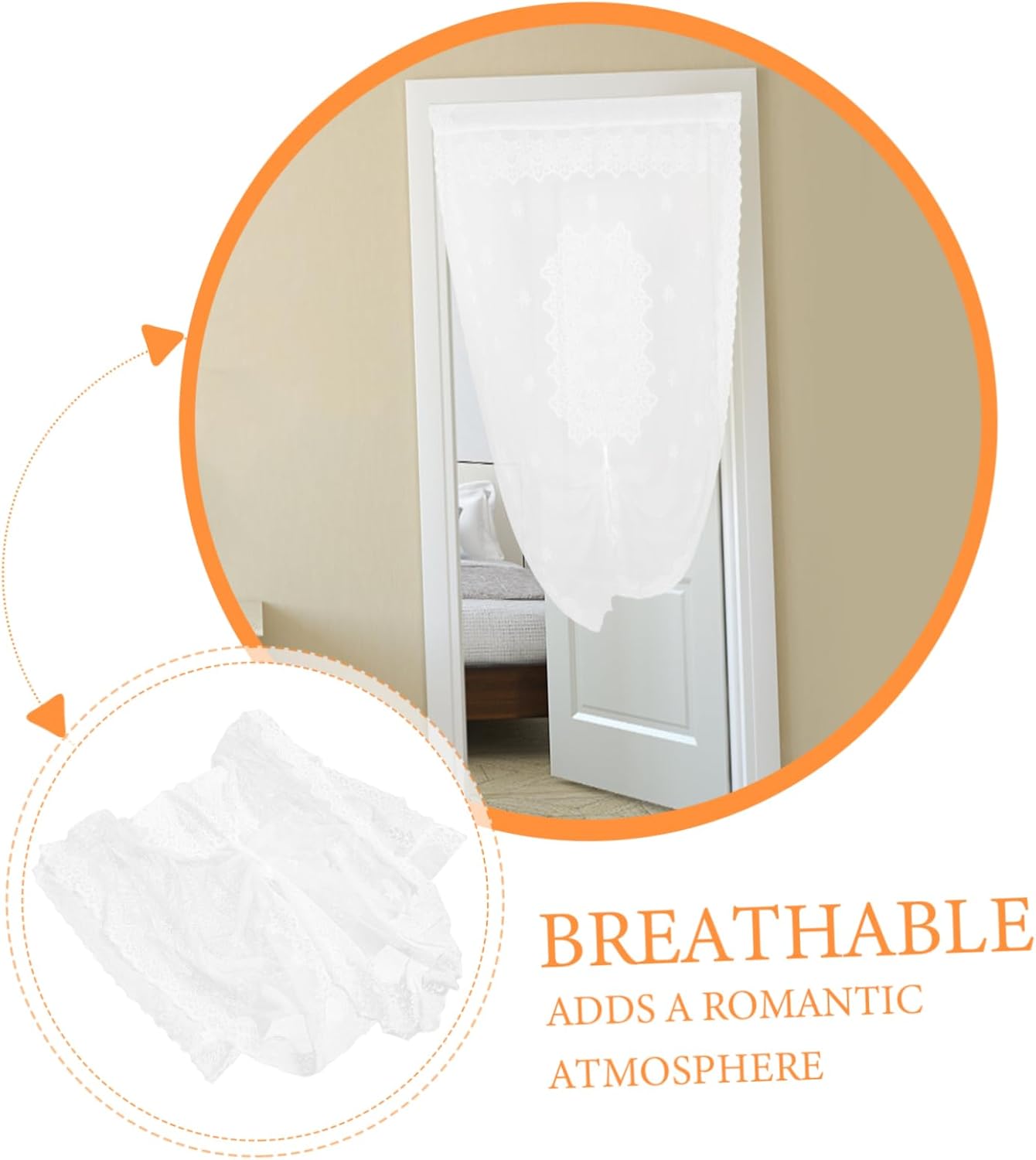 Ciieeo Decorative Sheer Curtain for Doorway and Windows
