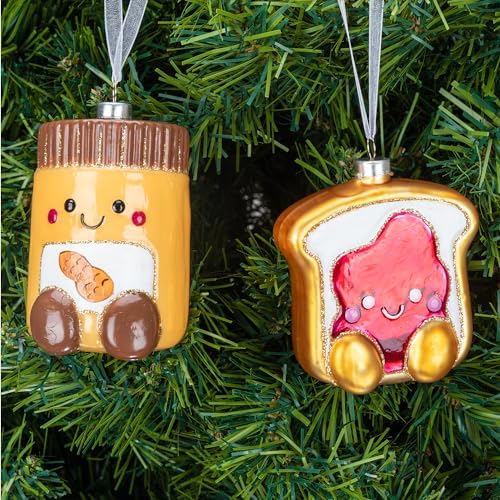 Every Day is Christmas Glass Blown Ornament Set of 2