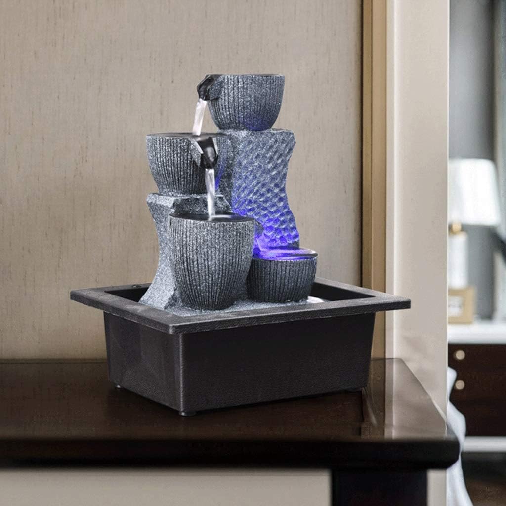 Simple Geometric Indoor Fountain for Bedroom Living Room Home Office