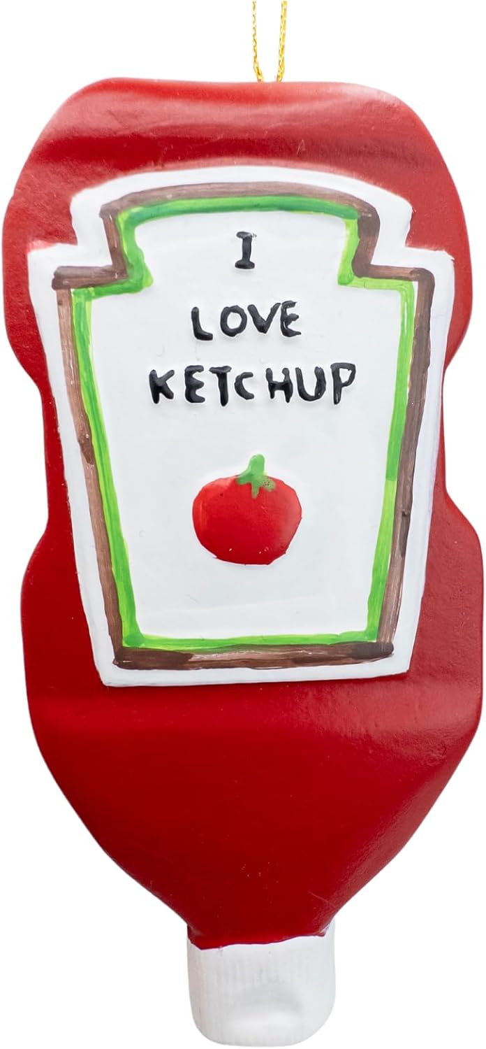 I Love Ketchup Tomato Bottle Christmas Tree Ornament