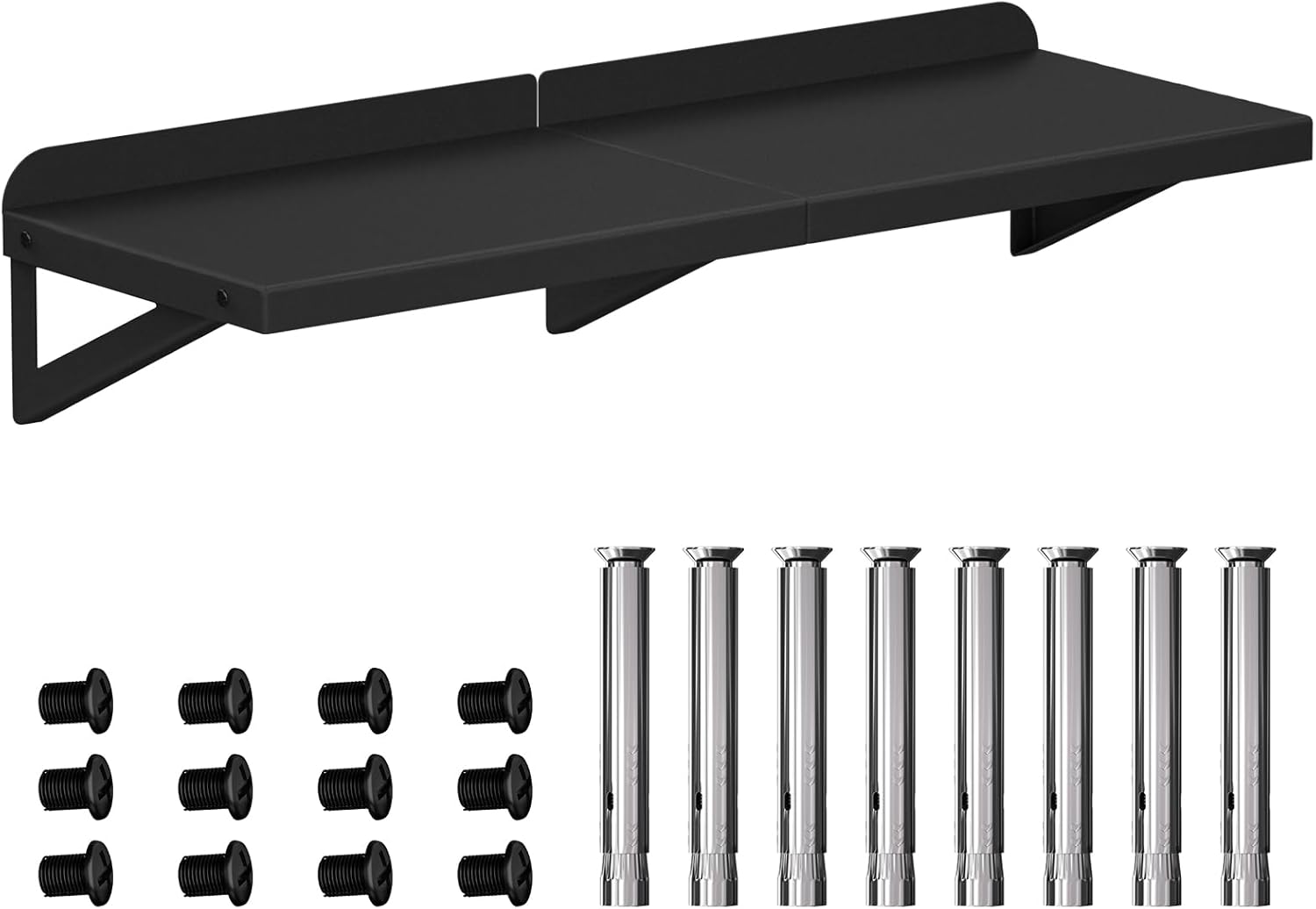 DUDSOEHO Floating Metal Shelf 118 x 342 Inches Black