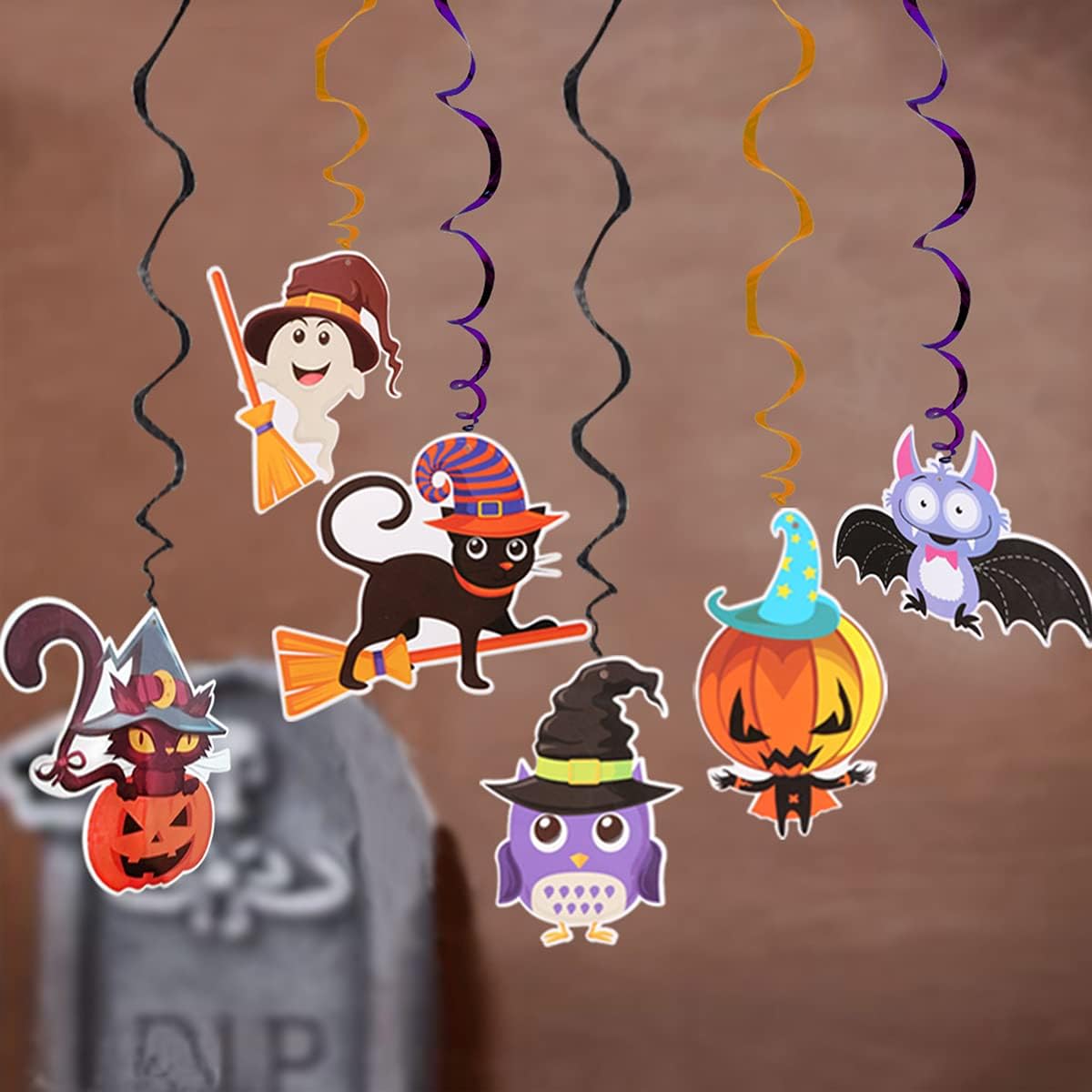 Annymall Halloween Ceiling Hanging Decorations 6PCS