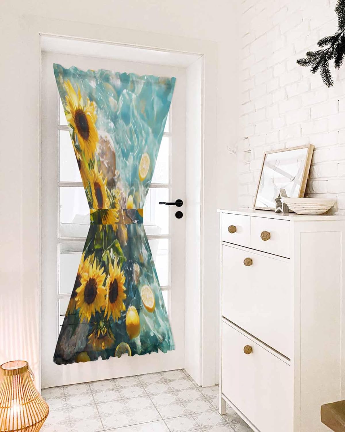 Sunflower Lemon French Door Curtain Panels