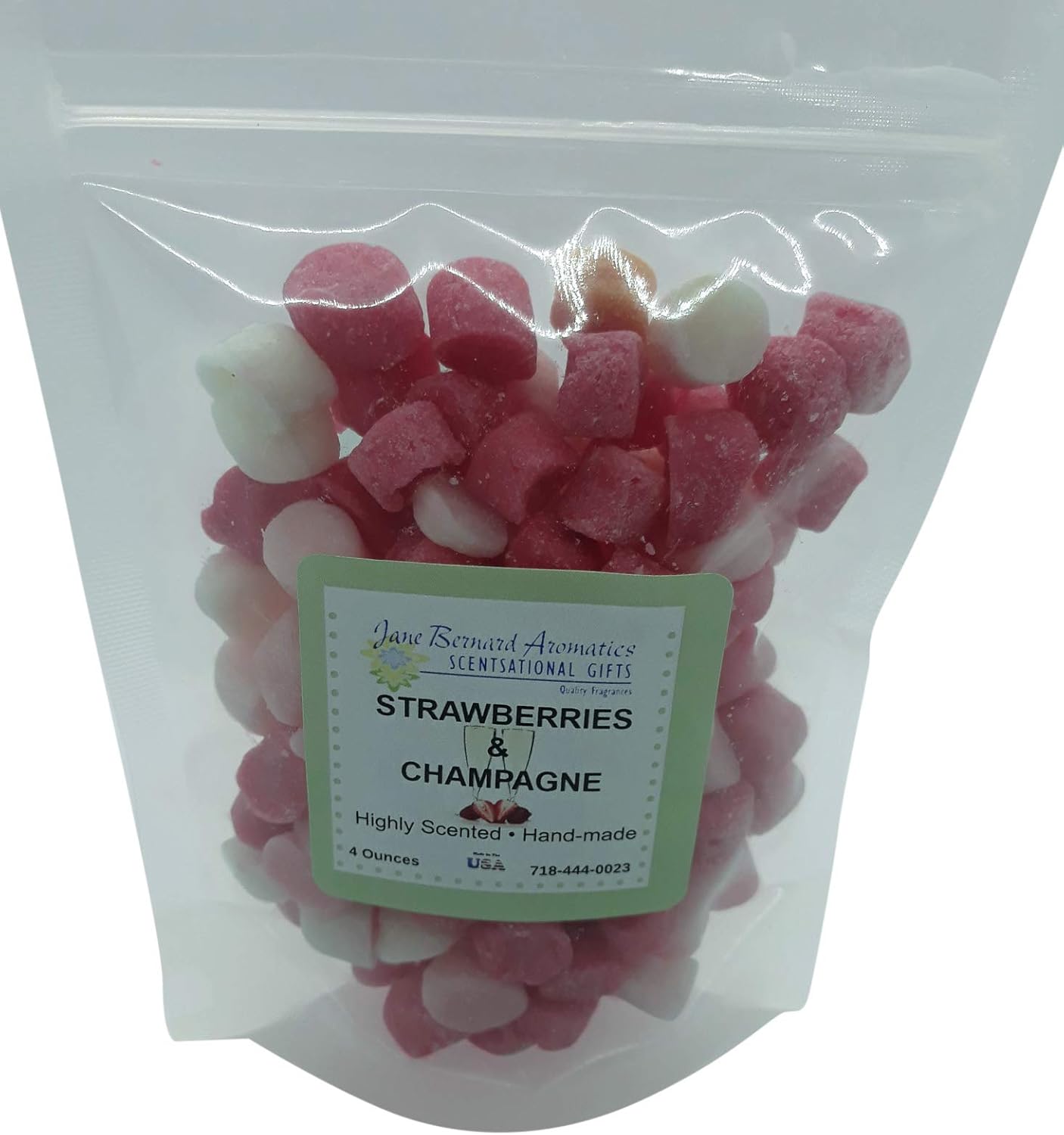 Jane Bernard Scented Tart Melts Wax Potpourri 4 Oz Bag Strawberries Champagne