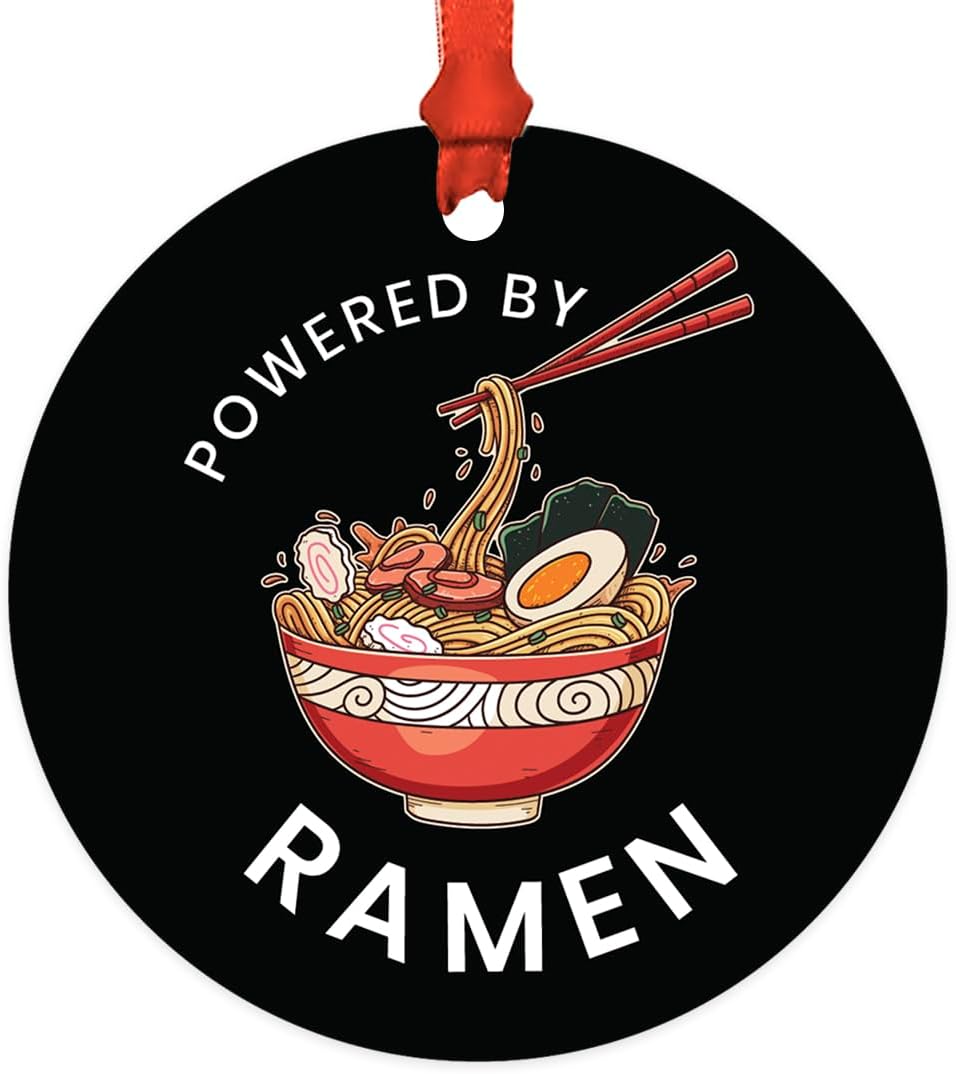 Andaz Press 35 Inch Metal Ramen Christmas Ornament