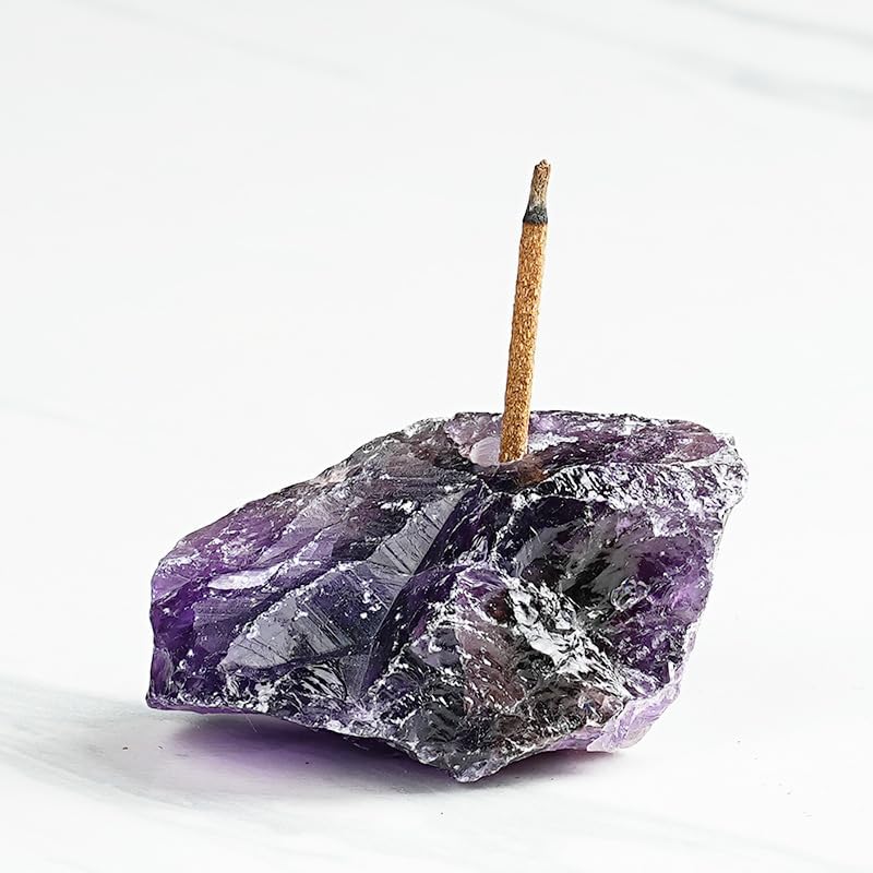 Natural Raw Crystal Incense Holder Set - 3 Stones