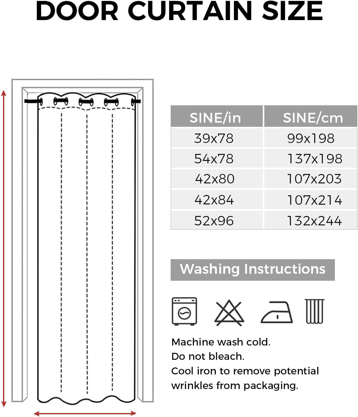 Falaniique Japanese Noren Door Curtain 42x84 Blackout Thermal Insulated Privacy Divider