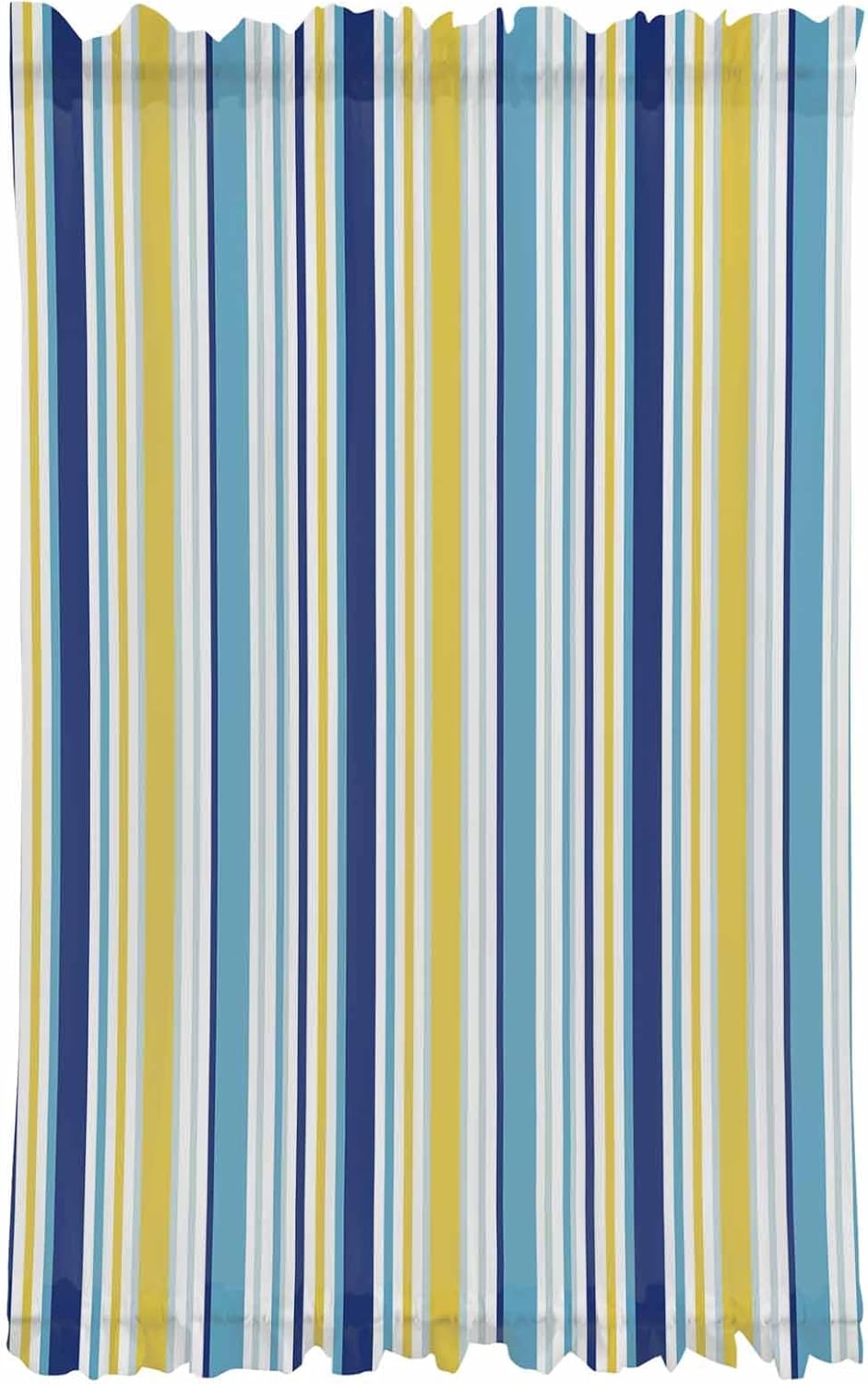 Ombre Blue Yellow Striped French Door Curtain Panel