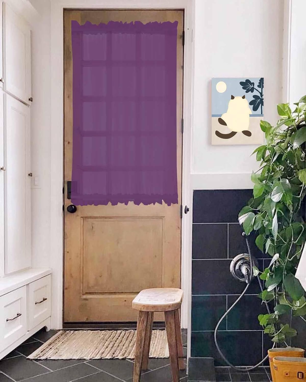 French Door Curtain with Rod Pocket and Tieback