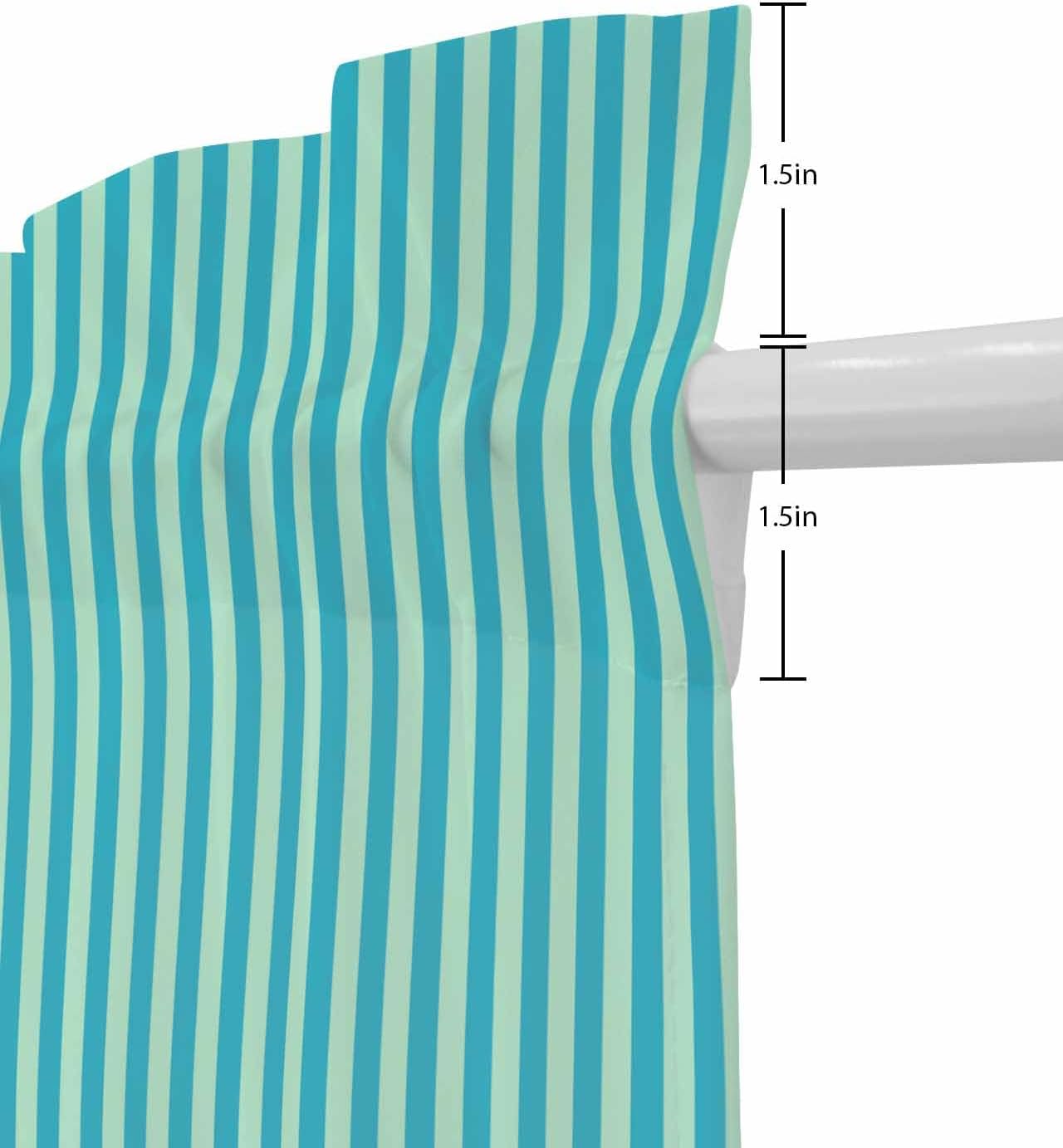 Modern Striped French Door Curtain 54W x 40L