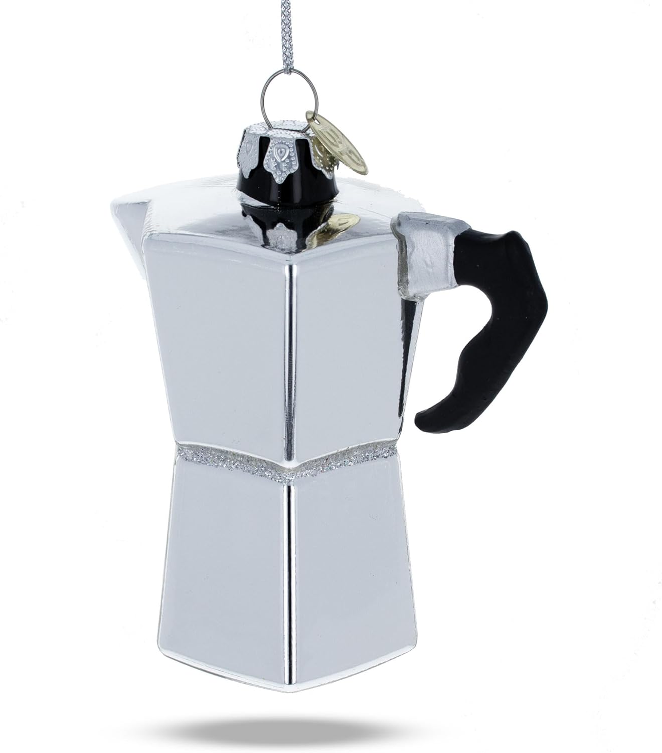 Espresso Maker Coffee Lover Glass Christmas Ornament