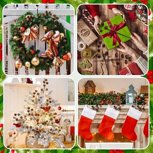 6 Pcs Velvet Christmas Tree Ornaments