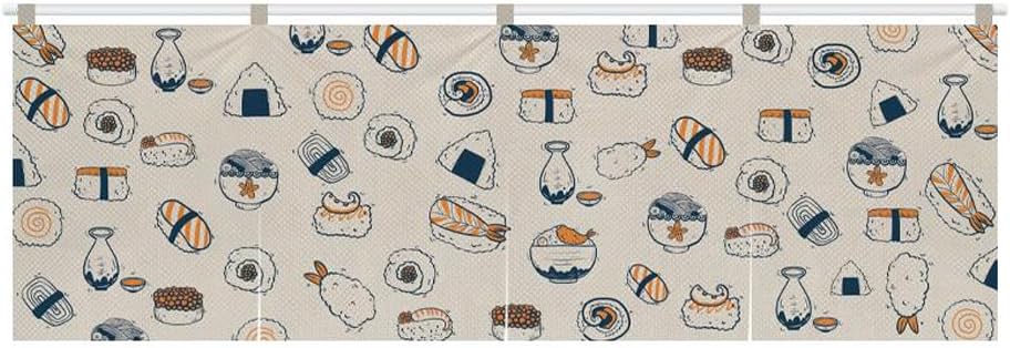 Japanese Sushi Bar Noren Door Curtain - 120cm x 45cm Panel