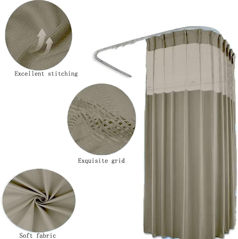 Flame Resistant Hospital Curtain Gray 9ft x 8ft