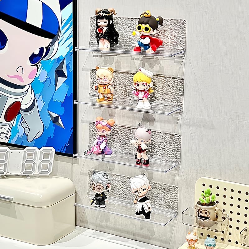 Gonice 4 Pack Clear Floating Wall Shelf for Funko POP Figures