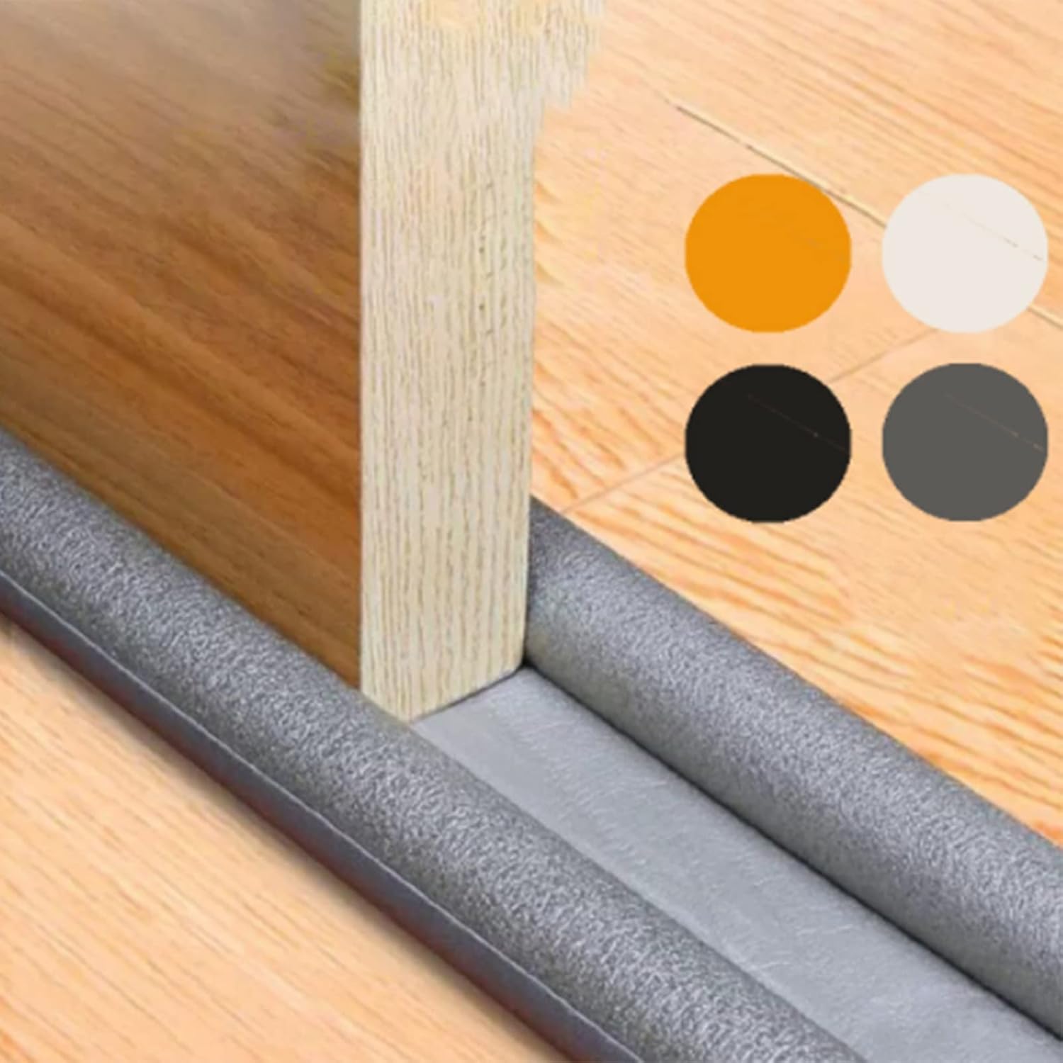 Bluelans Door Draft Stopper Noise Blocker Grey