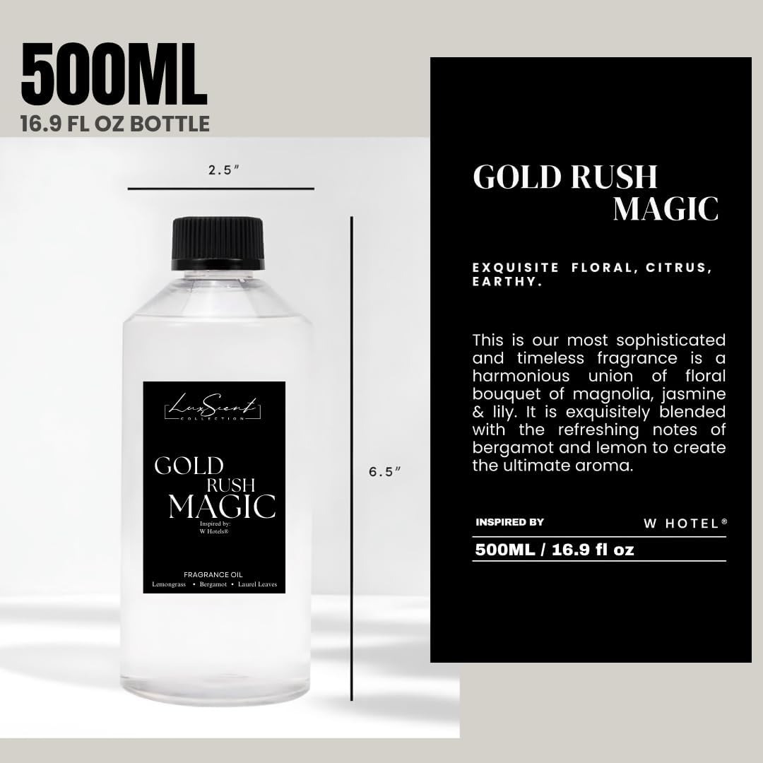 Luxscents Collection Aroma Diffuser Oil 500ML Gold Rush Magic
