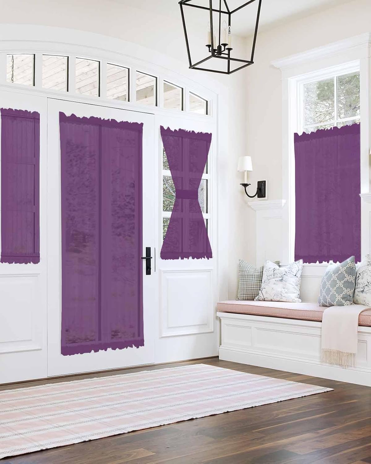 French Door Curtain with Rod Pocket and Tieback