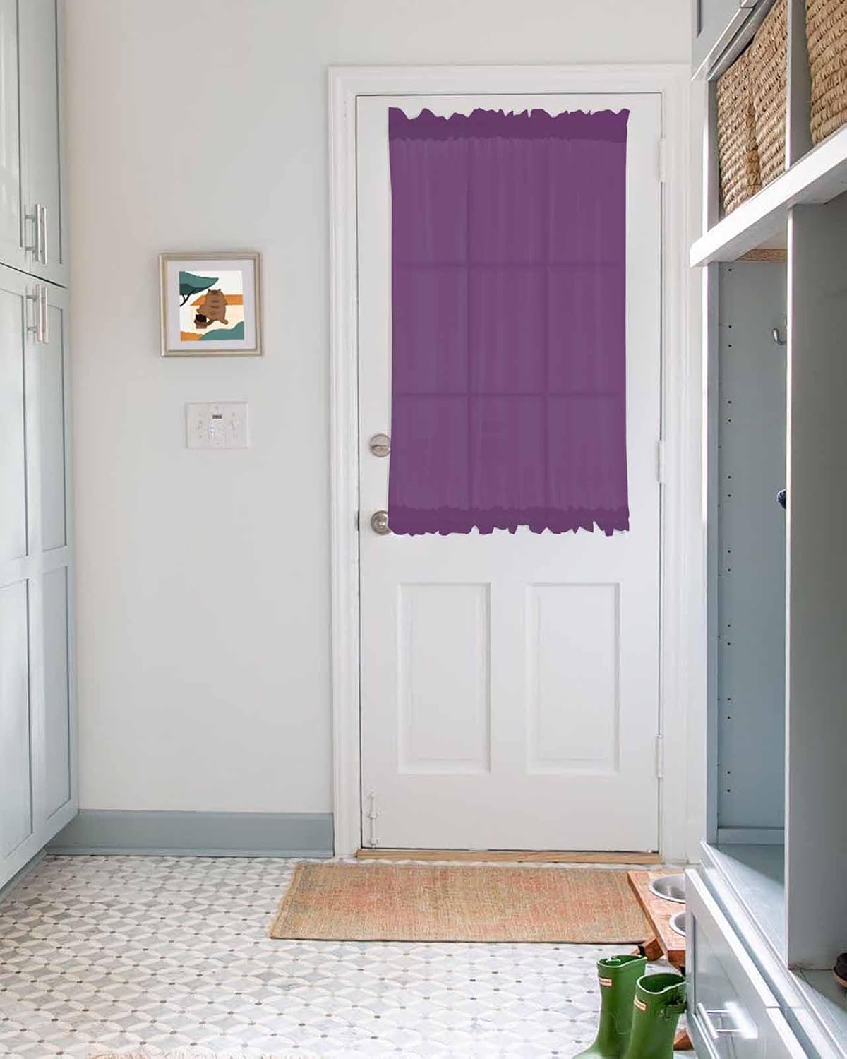 French Door Curtain with Rod Pocket and Tieback