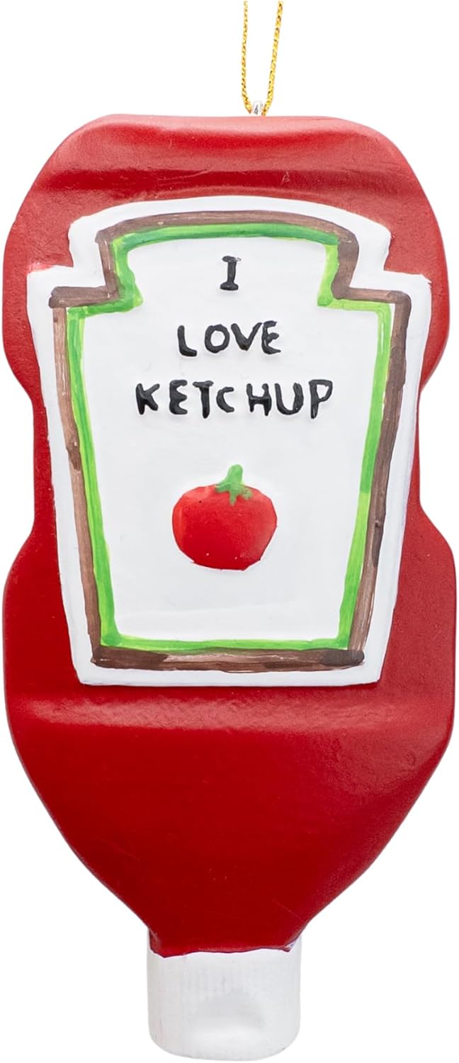 I Love Ketchup Tomato Bottle Christmas Tree Ornament