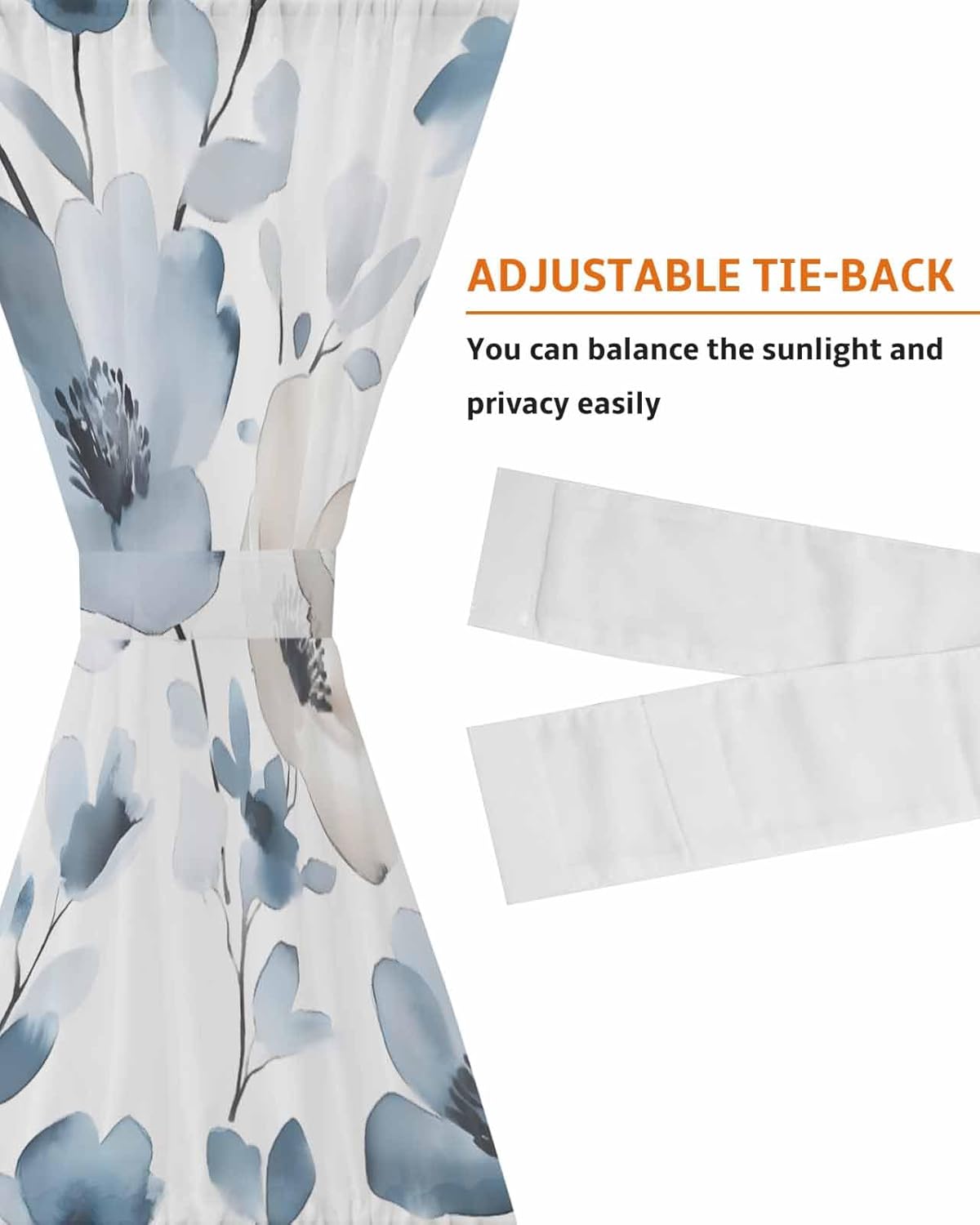 Elegant Door Curtains with Tiebacks for French Doors