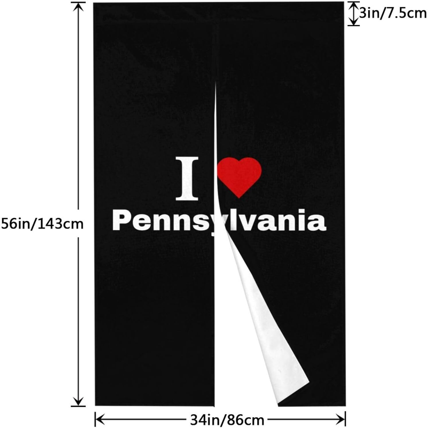 I Love Pennsylvania Blackout Curtains for Doorways and Windows
