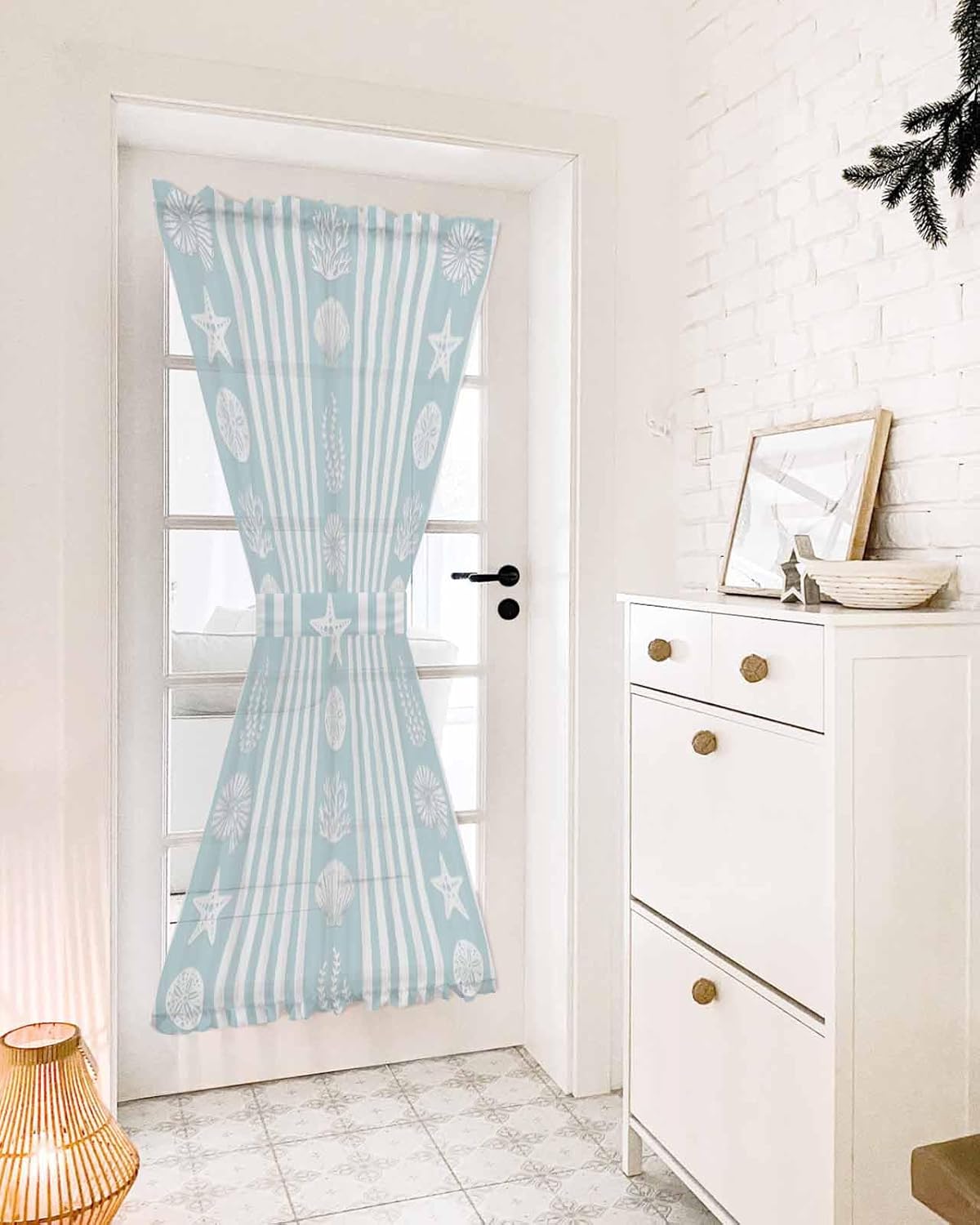 Elegant Door Curtains with Tiebacks for French Doors 54x72