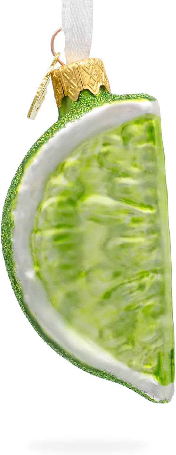 Lime Slice Glass Christmas Ornament from BestPysanky