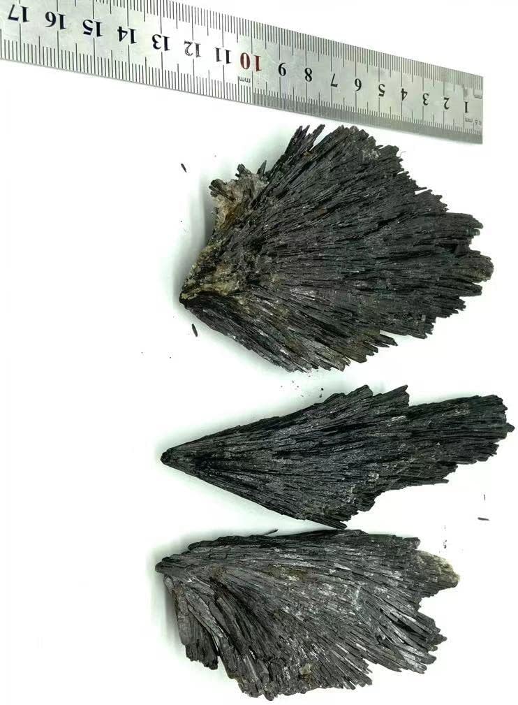 3pc Natural Crystal Black Kyanite Stones for Home Decoration