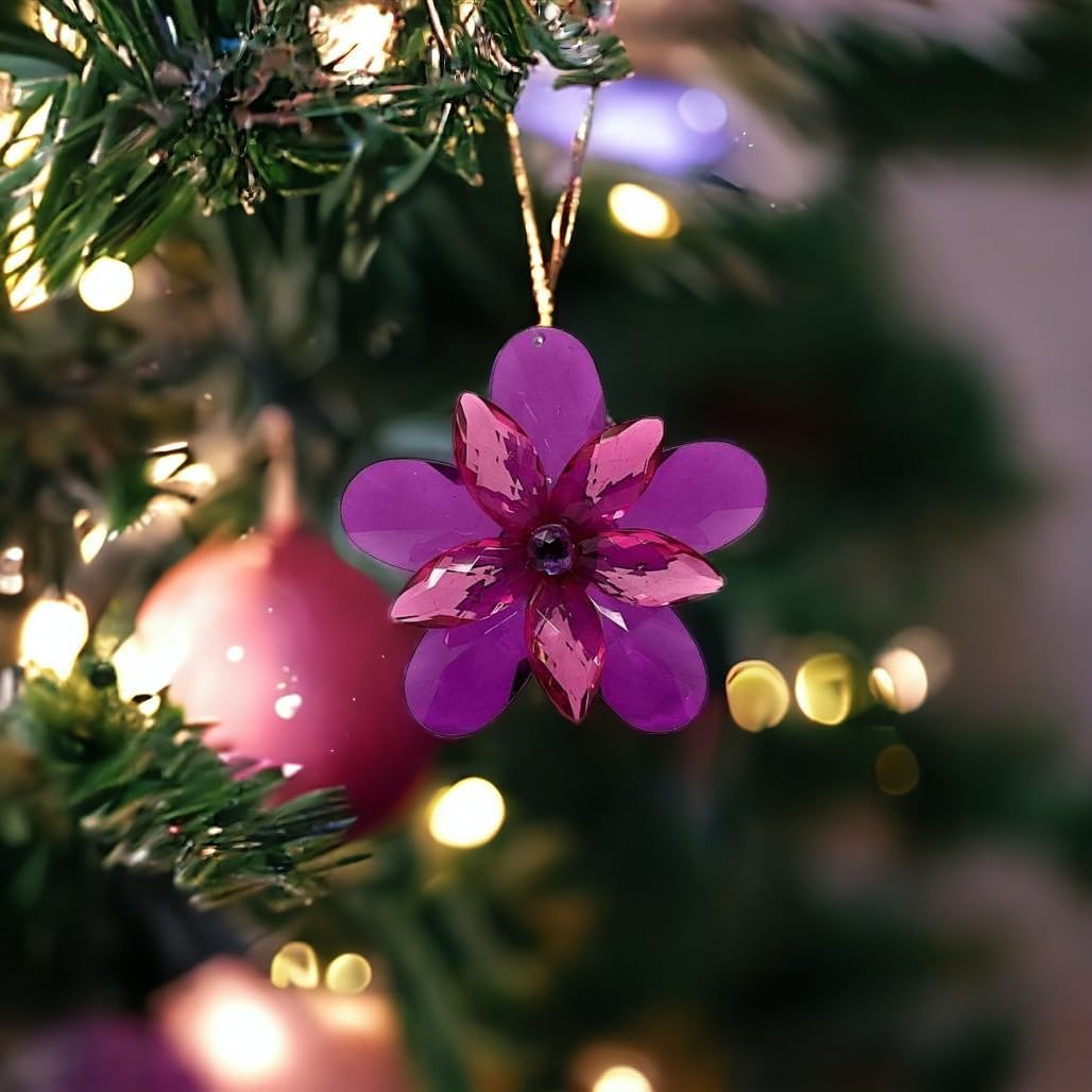 Ganz Dark Purple Garden Party Flower Ornament