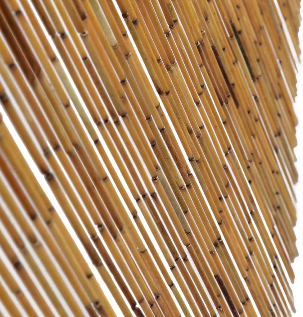 Door Curtain with Wooden Bar for Privacy and Protection