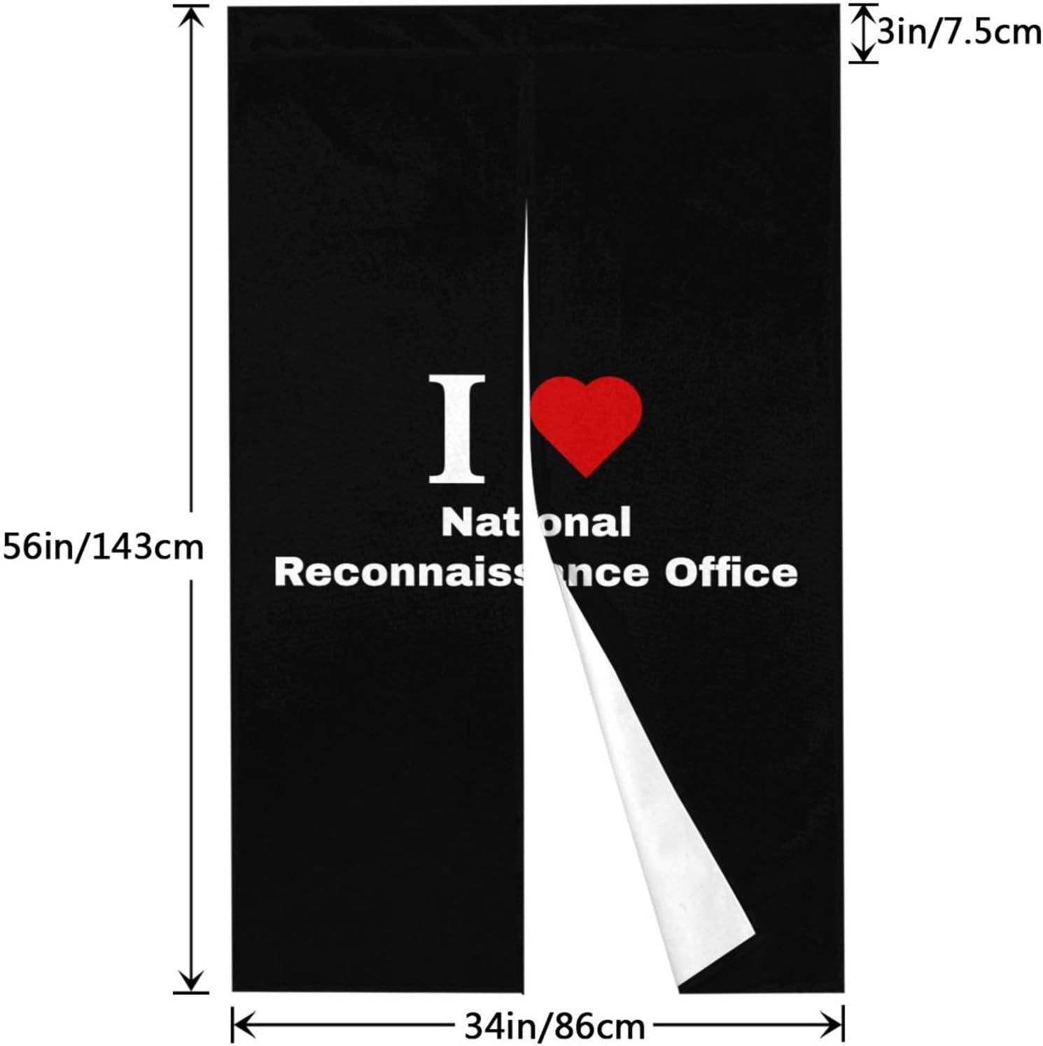 I Love National Reconnaissance Office Blackout Curtain Panel 34x56in