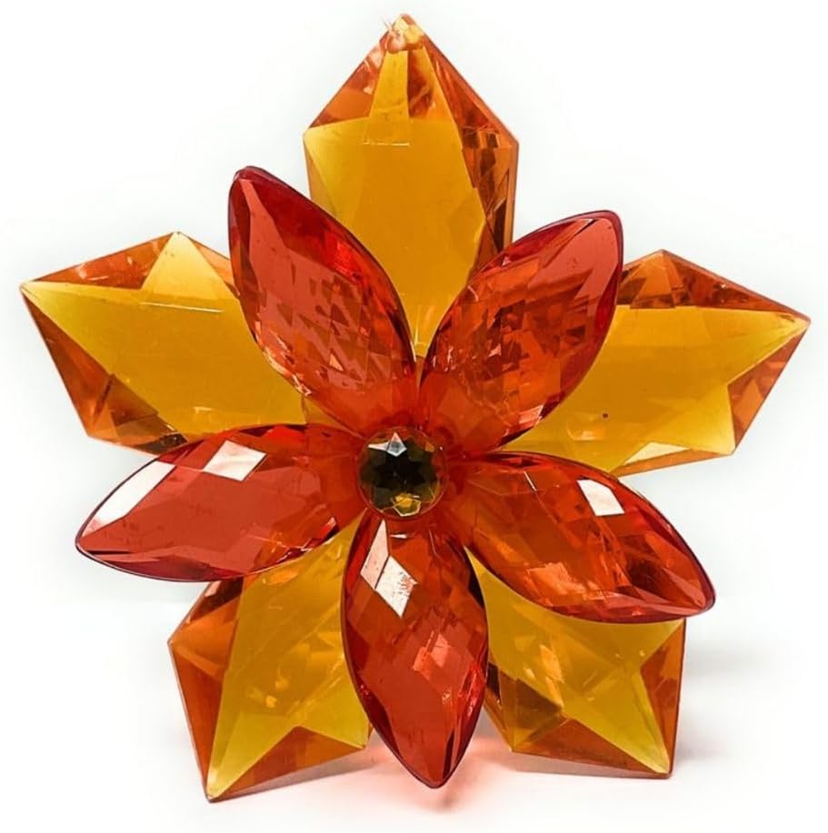 Ganz Orange Garden Party Flower Ornament