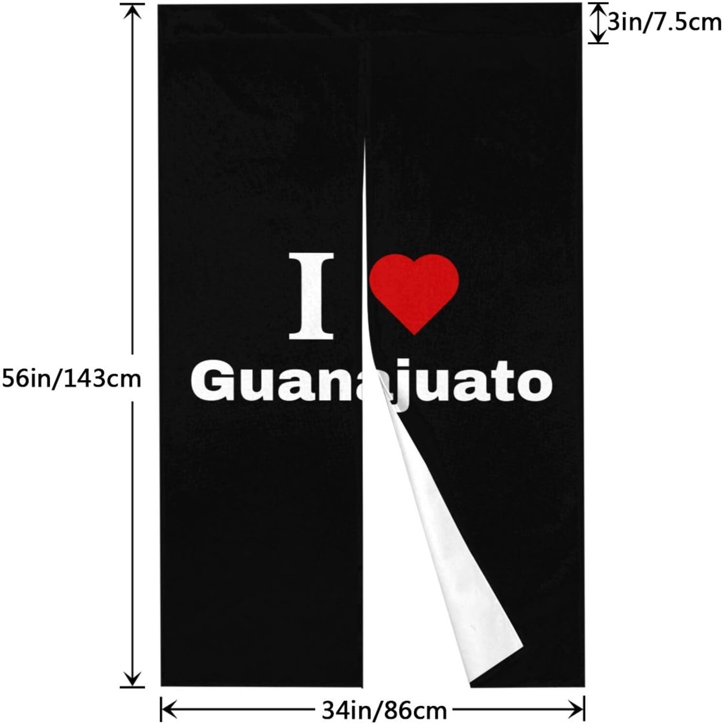 I Love Guanajuato Blackout Curtains 34x56in Door Partition Shade