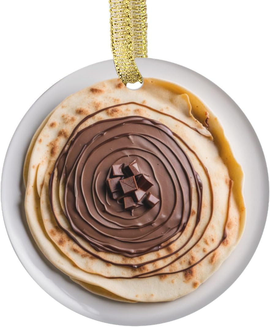 Custom Personalized Foodie Christmas Ornament - Flat Design