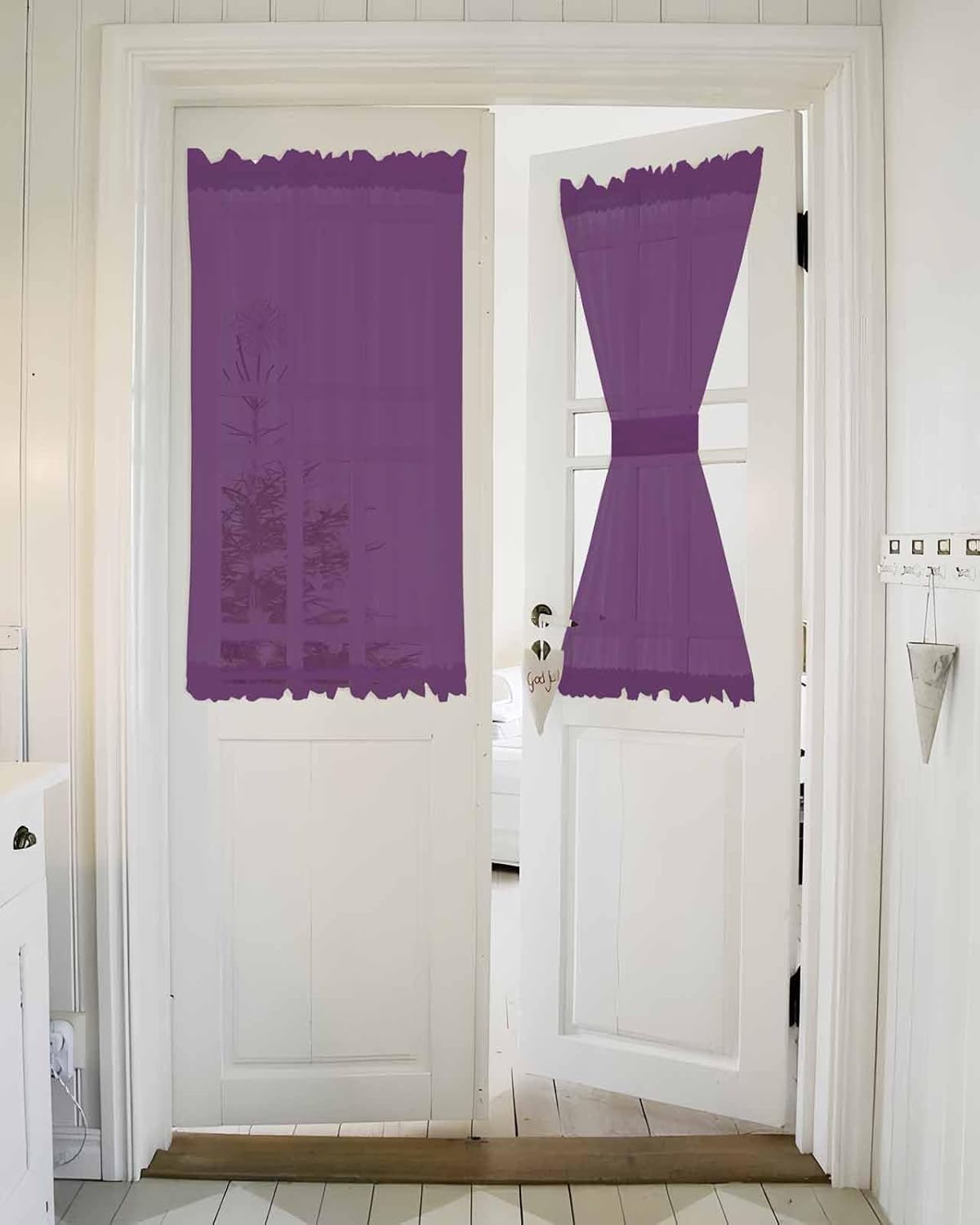 French Door Curtain with Rod Pocket and Tieback