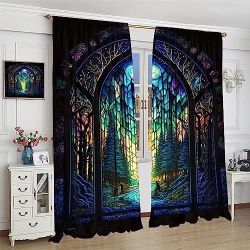 Fantasy Forest Blackout Curtain 2 Panels 42x45 Inch