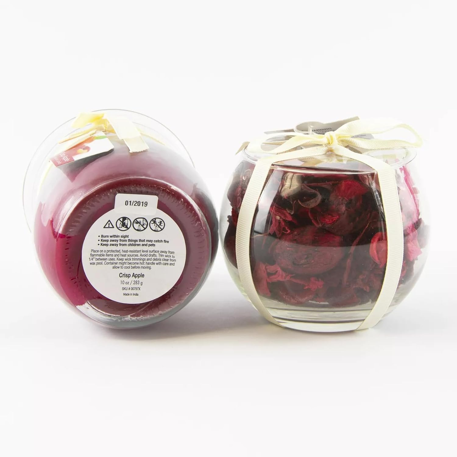 Fragrant Delights Crisp Apple Scented Jar Candle and Potpourri Set